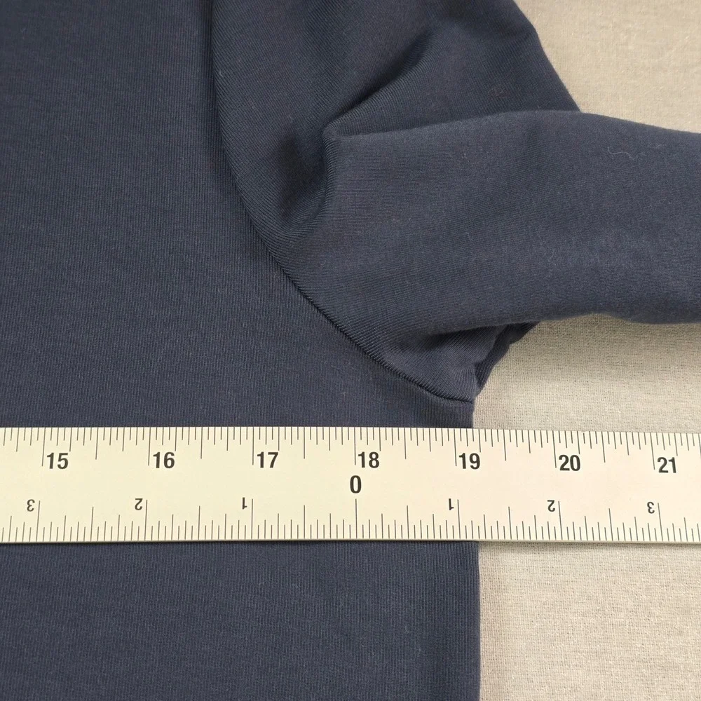 Garnet‎ Hill Maxi Dress Women Medium Navy Blue Turtleneck Tencel Preppy Casual